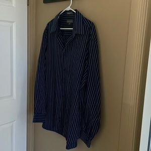 Mens long sleeve striped dress shirt